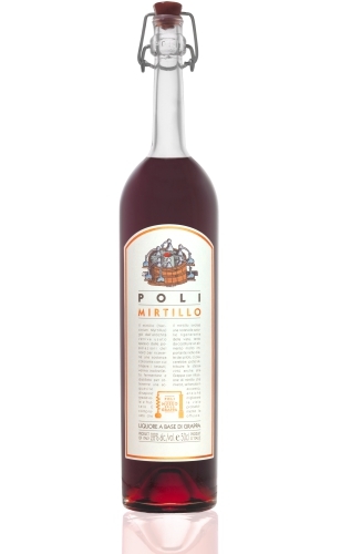 Poli Mirtillo, liqueur with Grappa and blueberry infusion Poli Mirtillo, liqueur with Grappa and blueberry infusion