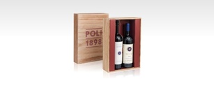 Poli Grappa di Sassicaia und Wein Sassicaia - Geschenkpackungen