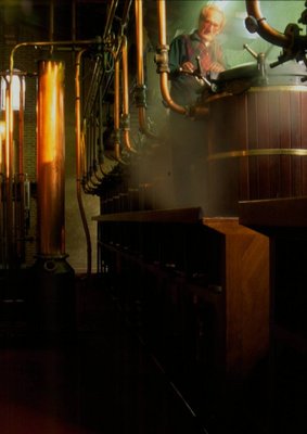 Toni Poli during the distillation