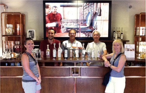 Cheers with new Grappa friends