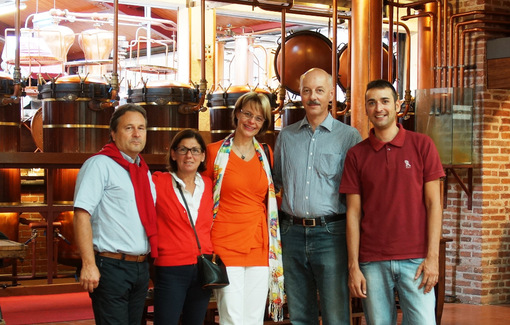 La famiglia Scheibenreif ospite in distilleria