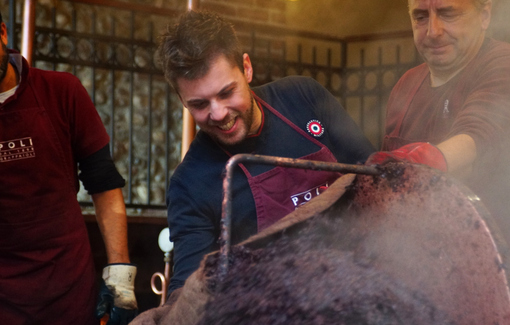 Lorenzo Cogo in visita alle Poli Distillerie