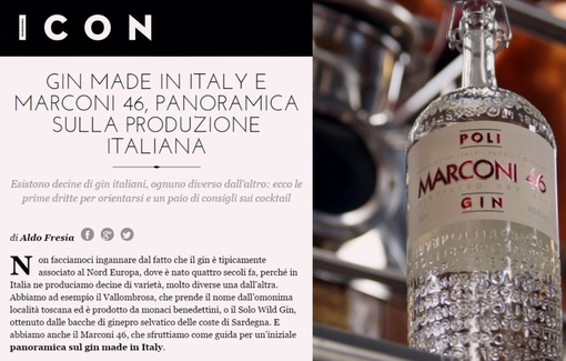 Gin MARCONI 46 sulla rivista ICON Panorama