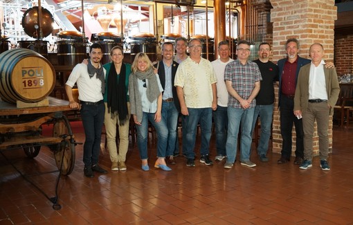 Winebow delegation at the Poli Distillery