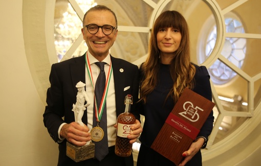 Walter Bolzonella rewarded at the Poli Distillery