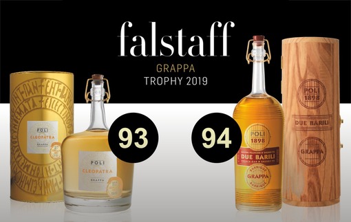 Due Barili e Cleopatra Moscato premiate al Falstaff Grappa Trophy   