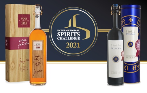 Grappa di Sassicaia und Poli Barrique ausgezeichnet bei ISC 2021