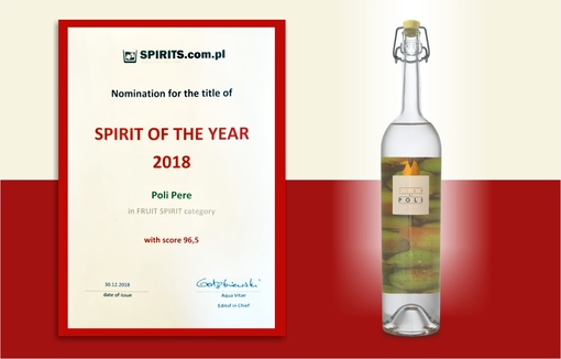 Pere di Poli tra gli 'Spirits of the year 2018' in Polonia