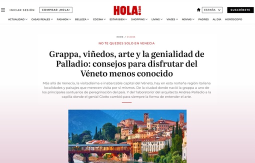 Poli Museo della Grappa sulla rivista ¡Hola!