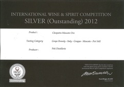 Cleopatra Moscato Oro awarded at IWSC 2012