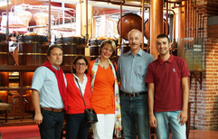 The Scheibenreif family as guest at the distillery