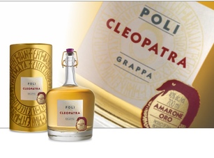 Poli Cleopatra Amarone Oro with metal tube - Grappa Amarone