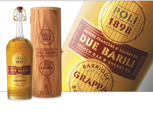 Package of Poli Due Barili, double ageing Grappa