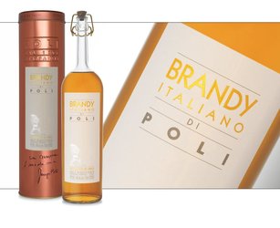 Brandy Italiano with metal tube, Poli Wine Brandy Brandy Italiano with metal tube, Poli Wine Brandy