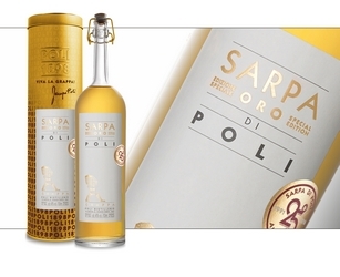 Sarpa Oro di Poli with metal tube - Aged Grappa