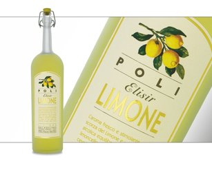 Poli Elisir Limone with metal tube - Lemon sweet liqueur