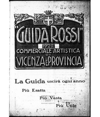 GUIDA ROSSI 1922 der Provinz VIcenza