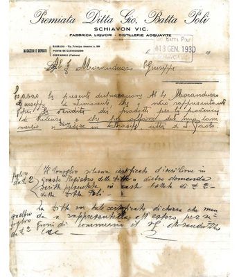 Authorization of representation of Giovanni Poli