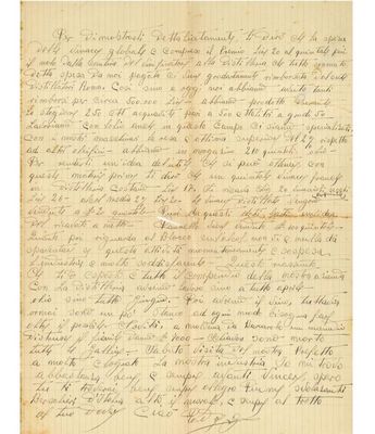 Brief von Giovanni Poli (Rückseite)